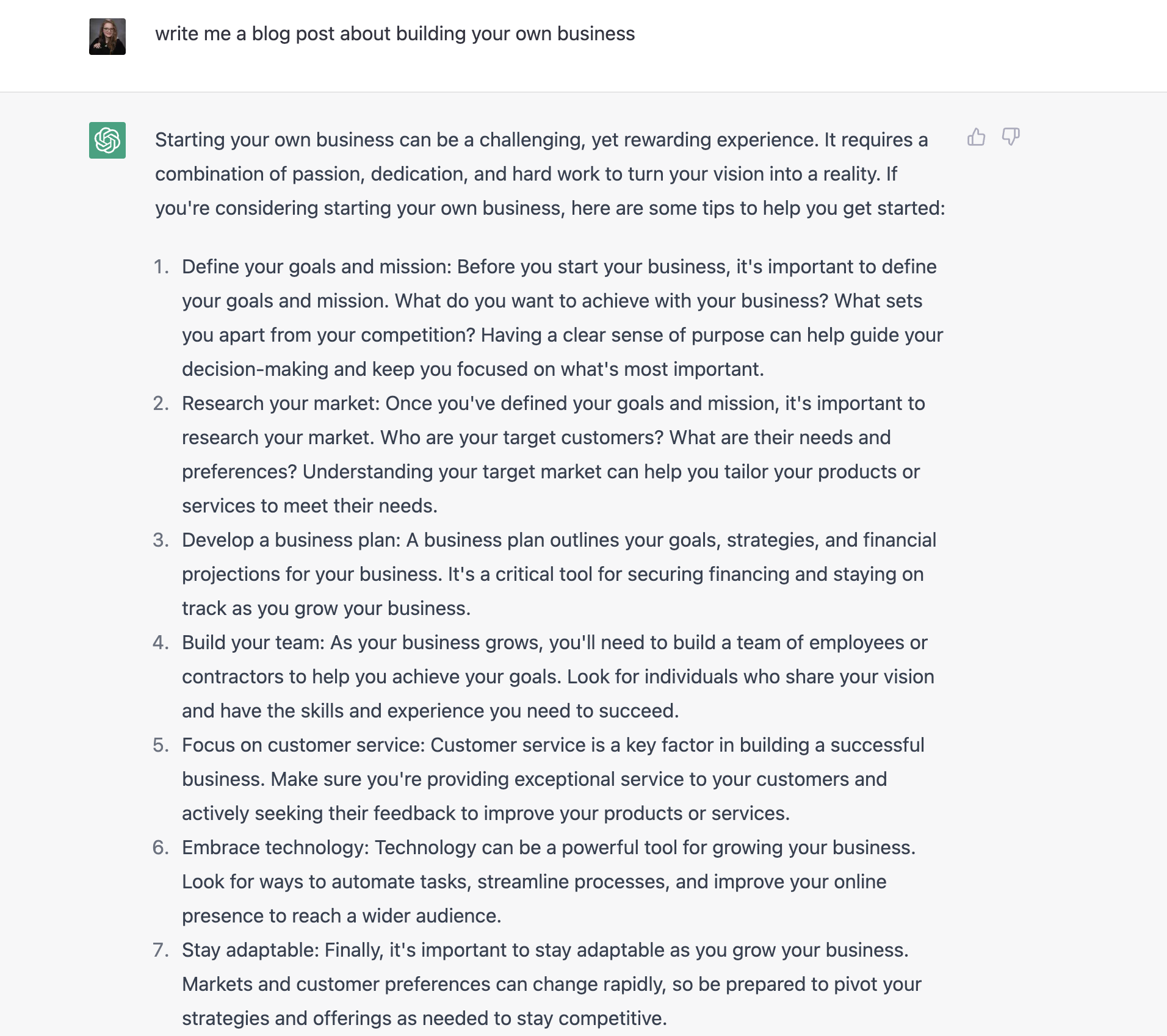ChatGPT Long-Form Content