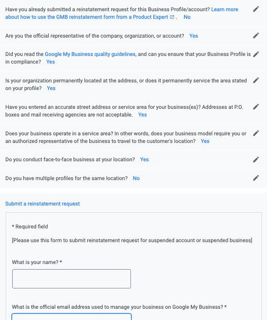 GMB suspension form