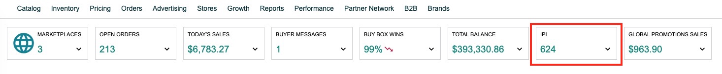 Amazon Seller Central Dashboard